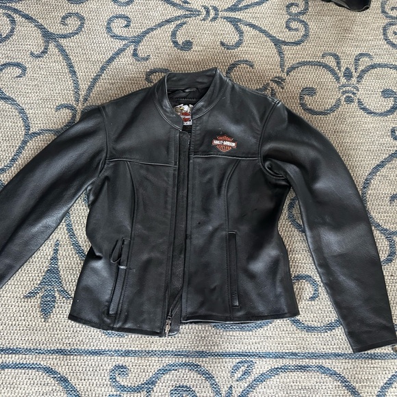 Leather Harley Davidson jacket size small - Picture 1 of 7